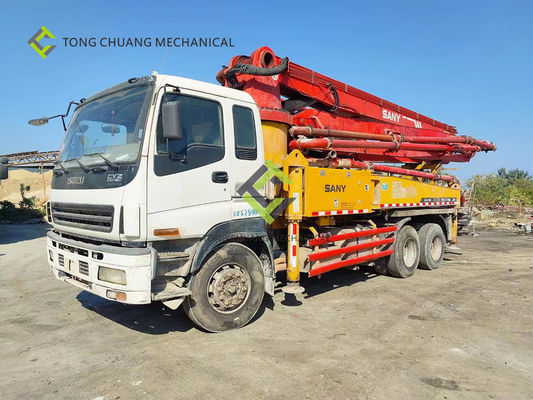 Pada tahun 2010 Sany Heavy Industry 37 Meter Isuzu Second Hand Concrete Pump Truck