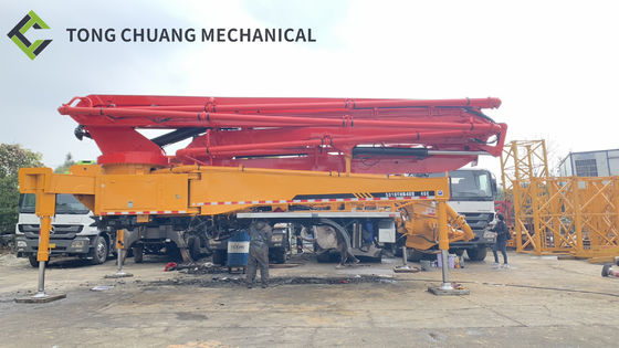 Boom Truk Pompa Beton SANY 46m Dengan Sistem Pemompaan Hidraulik
