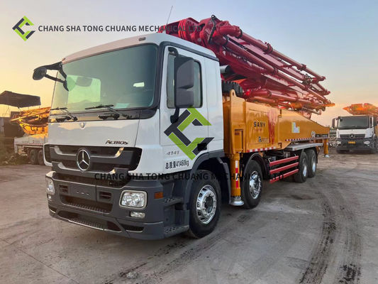 Sany Mercedes Benz Chassis 56 M truk pompa beton 6 silinder 6 tiang