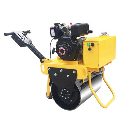 BM30 Berjalan di Belakang 330kg Kuning Kecil Single Drum Vibratory Asphalt Road Roller