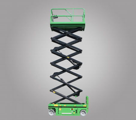 4*2 Mode Drive Platform Kerja Udara Z10W Z12W Jenis Gunting yang Didorong Cairan dengan Baterai 8x6V/200Ah