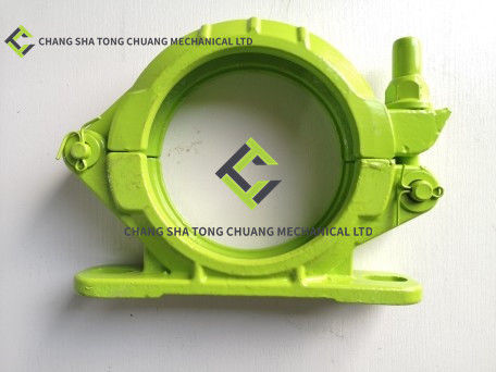 Zoomlion Beton Pump Truck Aksesoris Pipe Clamp 125B VI Dengan Kursi Dua Lubang / Hijau