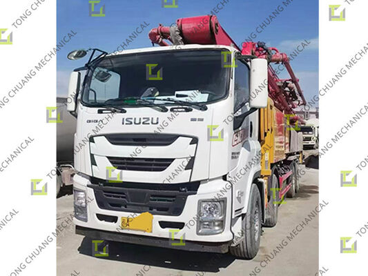 2021 Isuzu Chassis 62m bekas truk pompa beton, bekas pompa beton, bekas pompa beton yang dipasang di truk, bekas pompa boom, bekas truk pompa pengiriman beton, truk pompa beton bekas